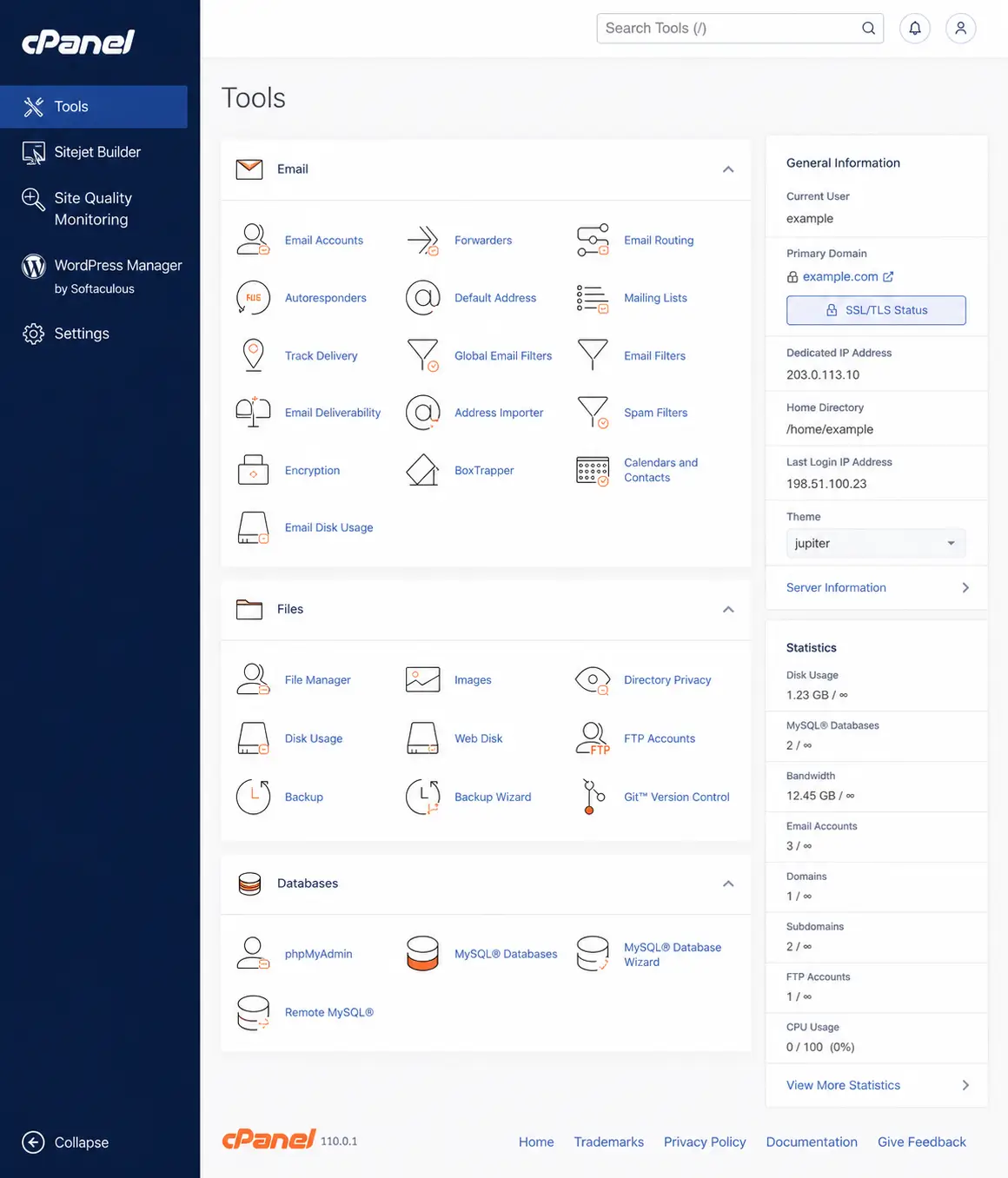 cPanel preview