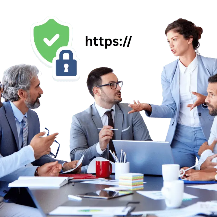 SSL security shield with padlock, protect your website